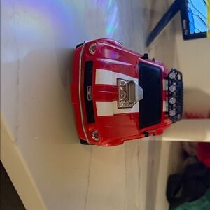Red and White Adventure Toy Car